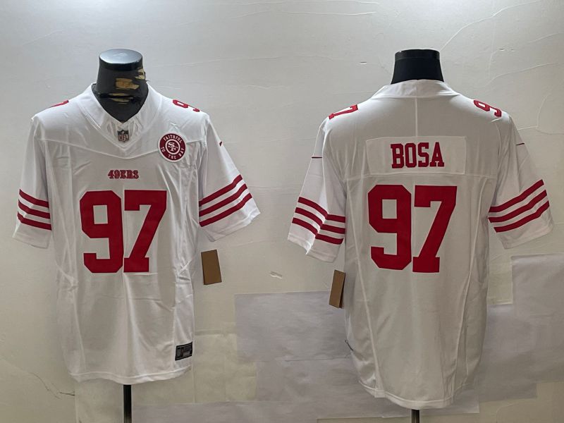 Men San Francisco 49ers #97 Bosa White three generations 2024 Nike Limited NFL Jersey style 3->san francisco 49ers->NFL Jersey